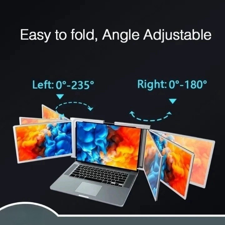 Bộ màn hình đôi di động cho laptop, Full 15,6 HD IPS - Tri-Screen for laptop workstation | BigBuy360 - bigbuy360.vn