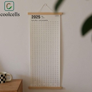 Lịch treo tường COOLCELLS 2025, Lịch treo tường hình chữ nhật tiện lợi, Danh sách việc cần làm kế hoạch hàng tuần Giấy treo Khung gỗ Công cụ lập kế hoạch lịch trình tự kỷ luật Chương trình nghị sự hàng năm