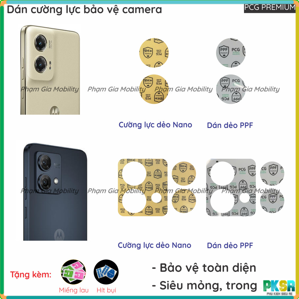 (Mua 1 tặng 1) Dán cường lực camera Motorola Moto G Stylus 5G 2024/2023/ Moto G84/G64/G54/G34/G24/G1