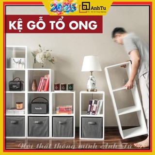 [MUA 1 TẶNG 1] Kệ gỗ tổ ong đa năng, dùng để trang trí để đồ, dán tất cả các cạnh, chất lượng cao