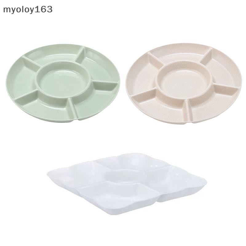 Myoloy 6 ngăn đựng thực phẩm Khay đựng đồ ăn nhẹ trái cây Đĩa khai vị Phục vụ đĩa TH