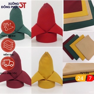 Khăn ăn nhà hàng, khăn ăn khách sạn, khăn napkin chất kaki cotton cao cấp sẵn hàng ship hỏa tốc