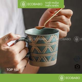Cốc gốm sứ Retro phong cách Bắc Âu trà , cafe văn phòng hay gia đình hàng xuất châu âu - Ecobabo