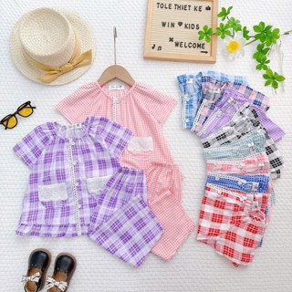 ĐỒ BỘ TOLE LANH BÉ GÁI TAY NGẮN QUẦN DÀI MẶC NHÀ MẶC NGỦ