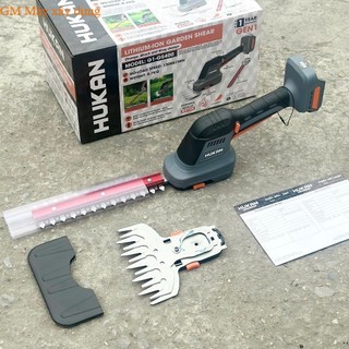 Máy Cắt Tỉa Cây, Hàng Rào Hukan G1 - GS400 Dùng Pin Phổ Thông M21 Tặng Kèm 2 Đầu Cắt, xài chân phổ thông GM Máy xây dựng