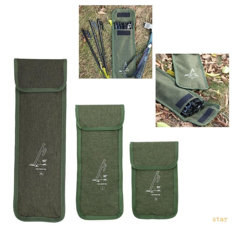 2Pcs Oxfords Cloth Tent Stake Storage Bag Camping Tent Accessories Storage Bag