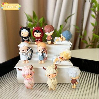 Hộp TOBE1 Zsiga POPMART Dọc Dòng Dòng Đồ Trang Trí Mini Hirono POPBEAN Mime Series Silent Drama Series Tượng Thu Nhỏ 