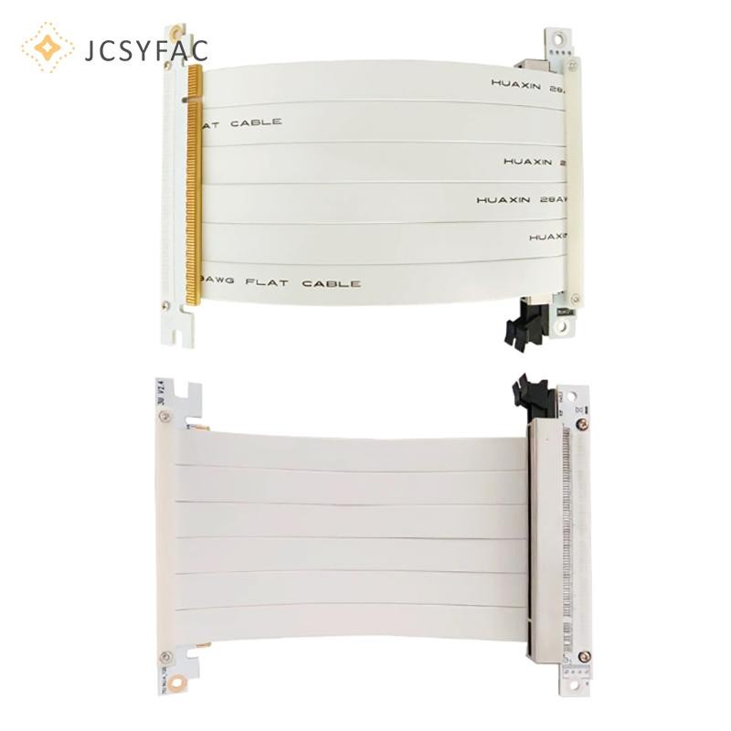 Jcsyfac PCIE 4.0 X16 Riser Cáp Tốc Độ Cao Linh Hoạt Hai Mặt 180 Độ GPU Nối Dài Cáp Cho RTX 4090 4080