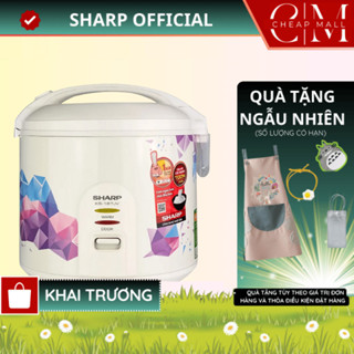 Nồi cơm điện 1.8 Lít nắp gài Sharp Chính hãng 700W, có xửng hấp lòng nồi chống dính KS-18TJV - CHEAPMALL SUNHOUSE