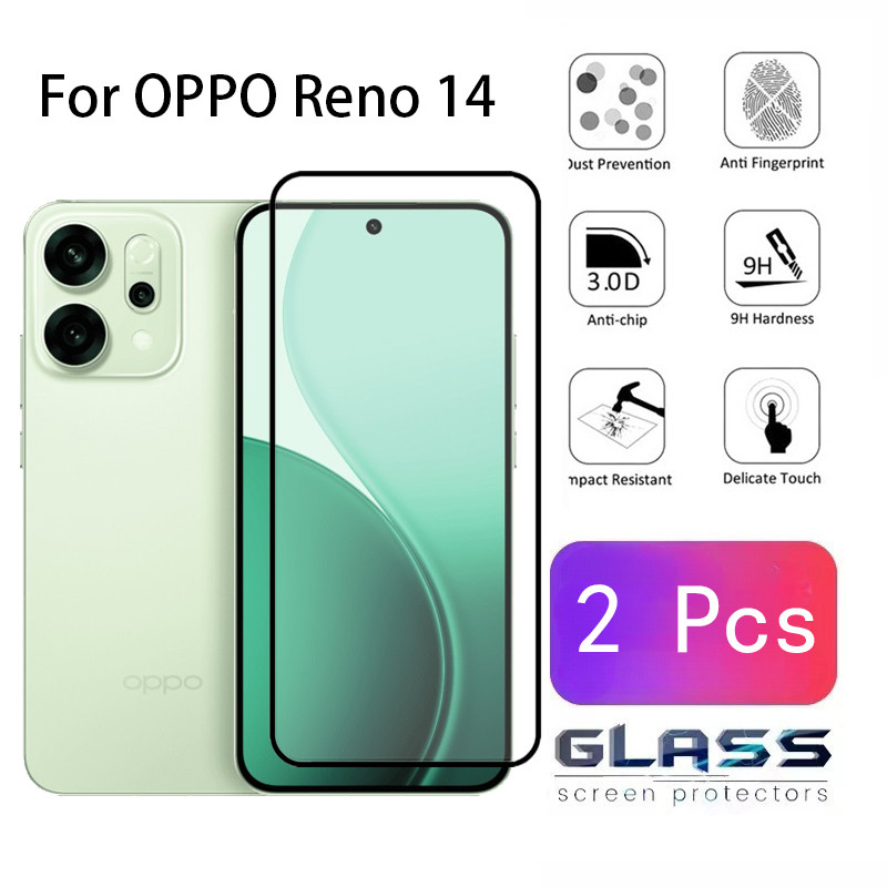 2 Chiếc OPPO Reno 14 5G Kính Cường Lực Cho OPPO A5 A5X A3X A3 Pro A60 5G Bảo Vệ Màn Hình