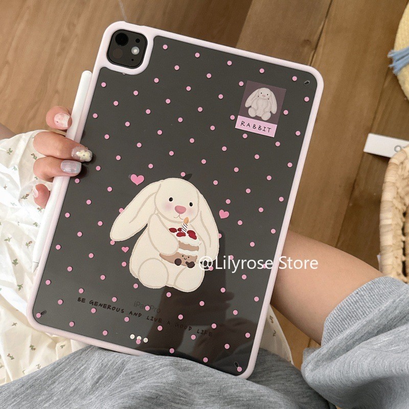 Ốp Lưng Cho iPad Air Pro Apple iPad 10.9 Inch iPad 10 13 Acrylic 11 Inch 10.2 Inch Thỏ Hồng TPU Mềm 