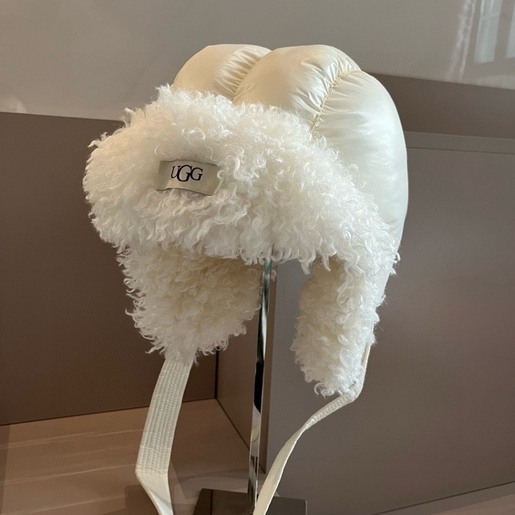 U ~ ugg Thời Trang Lông Cừu Lót Lei Feng Mũ Thu Đông Nữ Mũ Bảo Vệ Tai CP