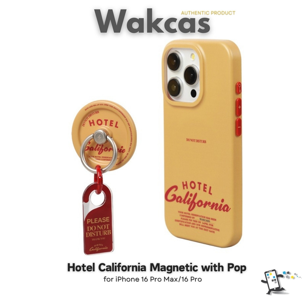 Wakcas Hotel California Từ Tính Có Pop Case Cho iPhone 16 Pro Max Và 16