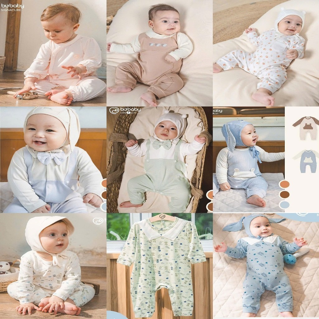 BU Baby (1-12M) Body dài tay cho bé sơ sinh BU Baby - Tổng hợp body dài tay cho bé - BU Baby sơ sinh