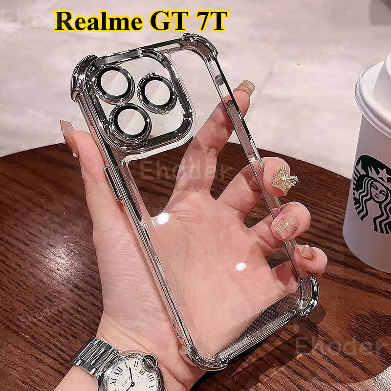 Ốp Chống Sốc Sang Trọng Cho Realme GT 7 T 5G GT7 Pro 2025 Ốp điện thoại Silicon Mềm Trong Suốt Trong