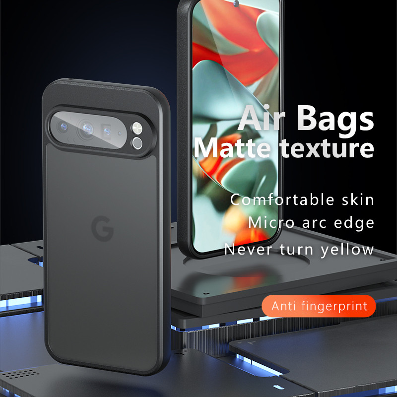 Dành Cho Google Pixel 9A 10 8A 8 9 Pro XL Armor Matte Frosted Case Cover Acrylic Trong Suốt Trường H