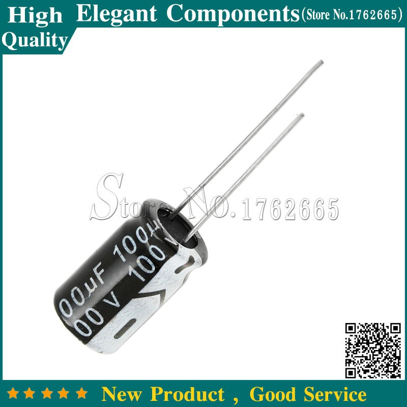 10 Chiếc 100UF 100V 100V 100UF Kích Thước 10 * 16MM Tụ Điện Phân 100 V 100 UF Alu