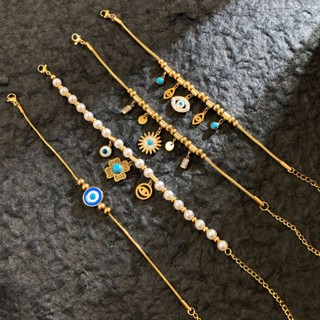  Ngọc lam Series Mắt Quỷ Thép Titan Vòng Tay Thời Trang Cá Tính Phù Hợp Với Nữ Trang Sức Quà Tặng Phải Có Quà Tặng 