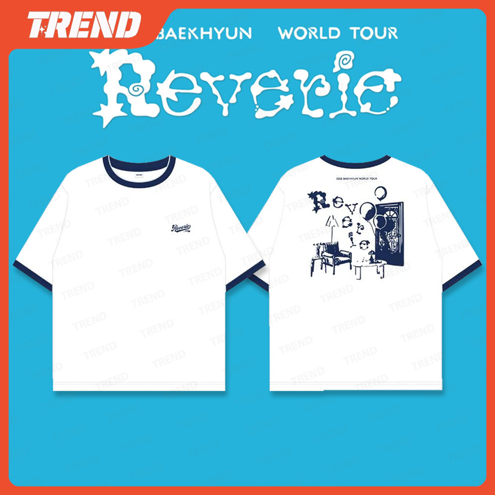 KPOP EXO 2025 Baekhyun World Tour 'Reverie' Merch - Áo thun cotton plus size vintage unisex với thiế