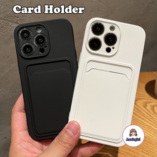 Ốp Điện Thoại Ví Silicon Sang Trọng Cho iPhone 17 16 15 14 11 13 12 Pro Max Air 16E 16 15 Plus Khe Cắm Thẻ Chống Sốc