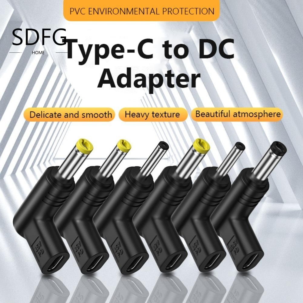 Bộ chuyển đổi cáp SDFG PD 5.5x2.1 / 5.5x2.5 Khuỷu tay đa năng Type-C Nữ sang DC Nam Bộ chuyển đổi cả