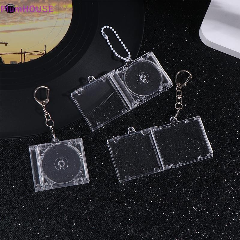 PlumHOUSE Ngoại Vi Kỷ Niệm Trống Album CD Case Móc Khóa CD Máy Nghe Nhạc CD Hình Chìa Khóa Mặt Dây C