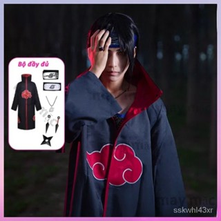 Áo choàng Akatsuki Itachi Naruto Animer Trang Phục Hóa Trang Akatsuki itachi Áo Khoác Anime Chất Lượng
