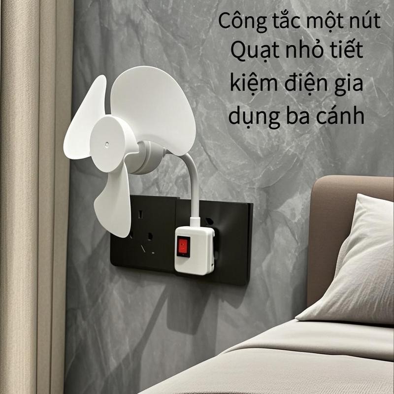 Quạt E27 Quạt trần hiện đại nhỏ 6 inch 10W 1000r / phút Tốc độ 3 lá quạt có phích cắm cho ký túc xá Văn phòng tại nhà