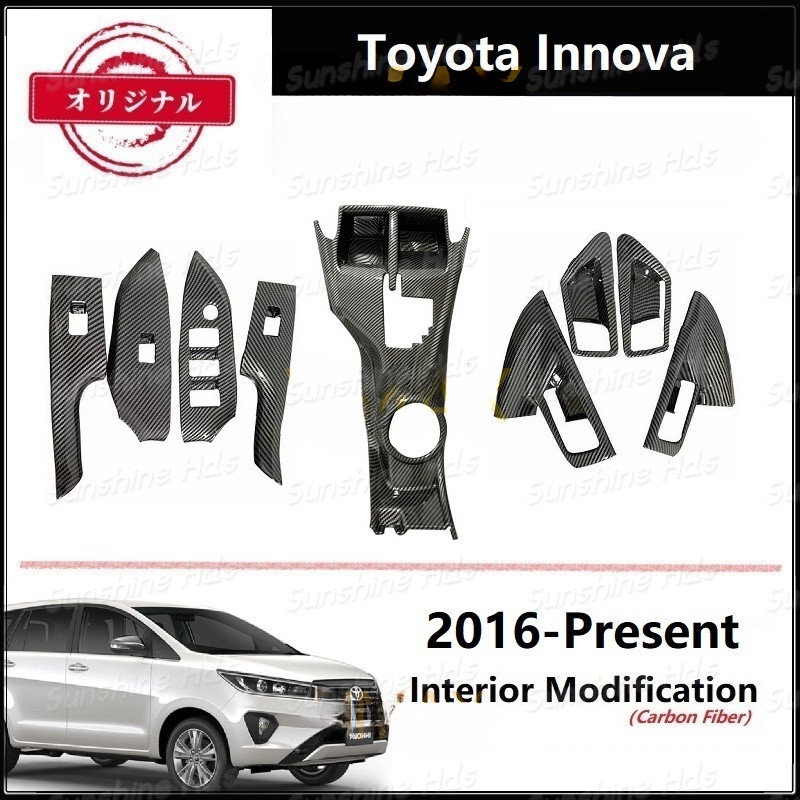 Dành Cho Xe Toyota Innova 2016-nay Sợi Carbon Nội Thất Sửa Đổi Cho Xe Toyota Innova 2016-nay