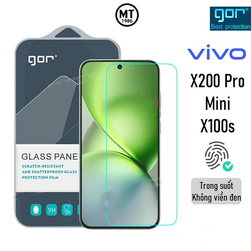 Kính Cường Lực Gor Vivo X200 Pro Mini/ X200S/ Vivo X100s/ IQoo neo 10/ IQoo 12/ 13 IQoo Z9/ Z9 Tubo Trong Suốt Vuốt Mượt
