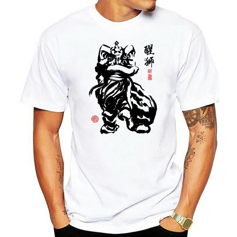 Áo thun nam Lion Dance Ink -Hình ảnh của áo thun cá tính mát mẻ