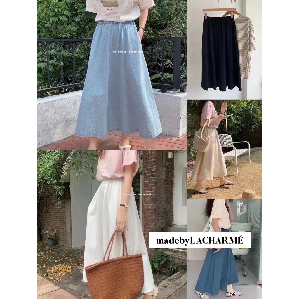Chân váy xoè chữ A cạp chun 857