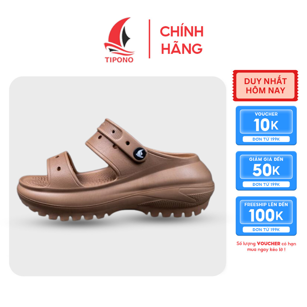 (CHƯA KÈM CHARM ) Dép Sandal Nữ TIPONO Cao Cấp 7cm, Độn Đế, nhựa EVA Mềm Nhẹ Chống Trơn Trượt Lm39