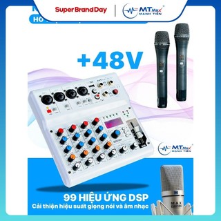 Max-16Pro Mixer Mini MTMAX - Tích Hợp Nguồn 48V, 99 Hiệu Ứng DSP, Hát Livestream, Thu Âm, Karaoke