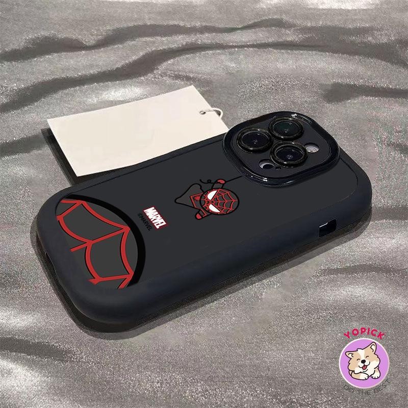 Ốp Điện Thoại Người Nhện Hoạt Hình Dễ Thương Cho IPhone 16 16Pro 16Plus 11 12mini 13Pro Max 14Plus 15Pro XR XS Max 7 8 Plus SE2020 Vỏ Điện Thoại Hoạt Hình Cho IPhone 16Pro Max JKP