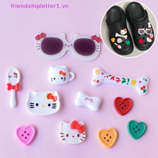 {FH Fashion} Bộ Charm Giày Mèo Hello Kitty Đáng Yêu Cho Dép & Dép Phụ Kiện Nữ DIY Trang Trí Cho Cầu Trượt.