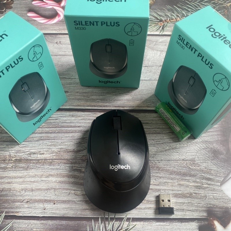 Chuột máy tính không dây Logitech M330 2.4Ghz cổng USB  Chuột M330 sẽ tự tắt khi không sử dụng    BH