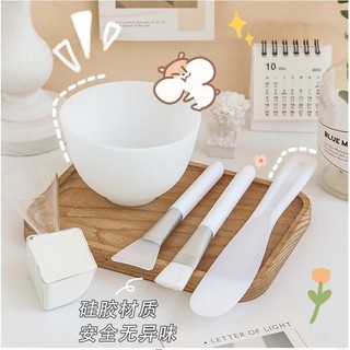 Bộ bát mặt nạ silicon, dụng cụ làm đẹp bát khẩu trang / khẩu trang / khẩu trang / khẩu trang