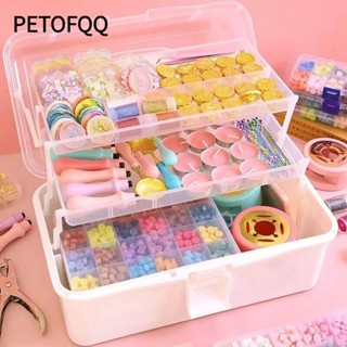 Hộp lưu trữ PETOFQQ, Hộp đựng kẹp tóc trang điểm bằng nhựa có thể gập lại, Hộp đựng đồ trang sức 2 / 3 lớp đa chức năng di động