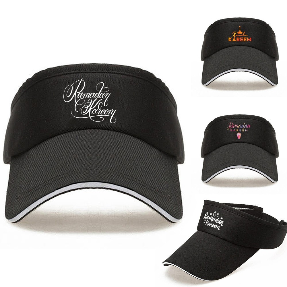 Muslim Eid Git Summer Empty Top Cap UV-proof Air Sun Hats Casual Cotton Muslim's Holy Month