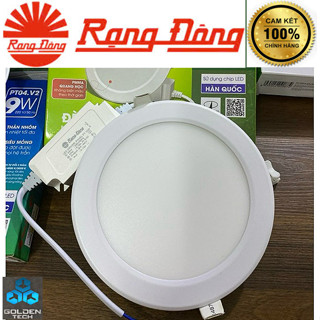   Rạng Đông  Bóng đèn Led panel âm trần Tròn siêu mỏng 9W - 12W - Lỗ khoét 110mm -135mm Model PT04.V2 