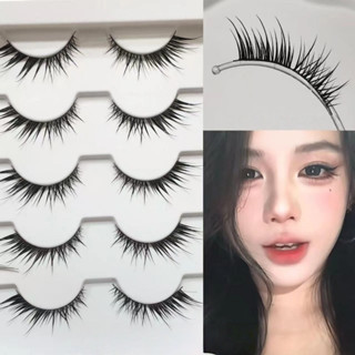 DOUDOUTIAN Wet Pointed Fox Series Diagonal Bay Lông Mi Giả Truyện Tranh Tự Nhiên Châu Âu Mỹ