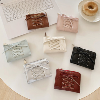 Phong Cách Ngắn Tinh Tế Nơ Ví Nữ Mini Dễ Thương Đa Năng Đa Năng Hộp Đựng Thẻ Ví Tiền Mặt