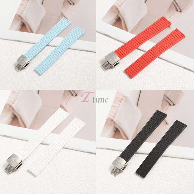 Dây đeo đồng hồ silicon cao cấp 19mm cho PP Aquanaut 5067A - Thay thế dây đeo cao su bền mềm