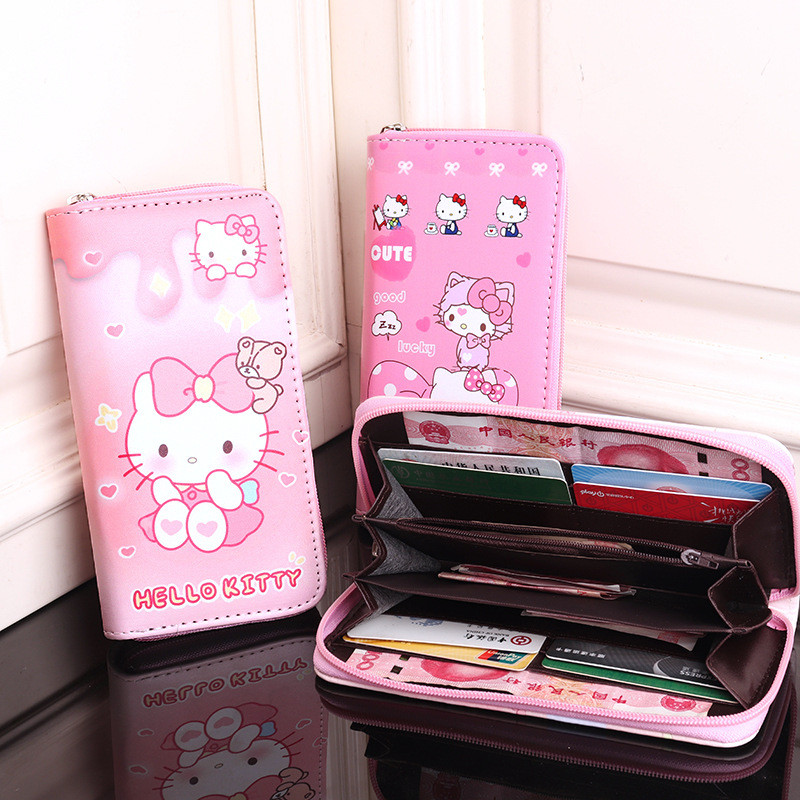 Ví Hello Kitty Cho Bé Gái Ví Trẻ Em Bé Gái Ví Dài Màu Hồng