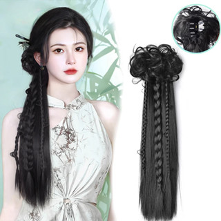 Mới Phong Cách Trung Quốc Tóc Giả Bím Tóc Giả Đuôi Ngựa Nối Dài Nữ Tóc Giả Hanfu qipao Giả Đuôi Ngựa Nắm Bắt Và Kẹp Bím Tóc Giả Gửi Bột Chiên Xoắn Bím