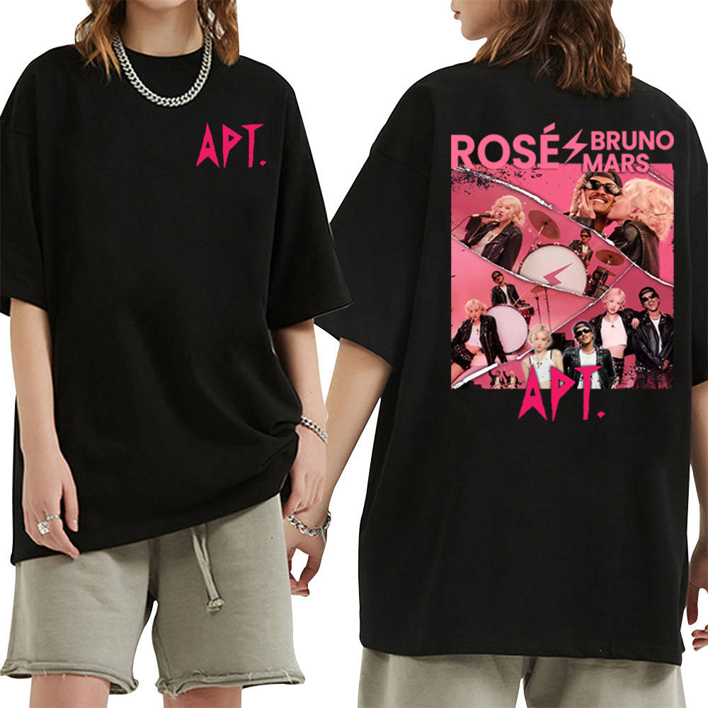 Blackpink Rose Bruno Mars APT Graphic Tshirt Rose Rosie Album Merch Top