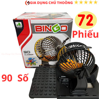 Đồ chơi lồng quay lô tô Bingo Lotto 90 số, 72 phiếu siêu to - Gia Dụng Chú Thoòng