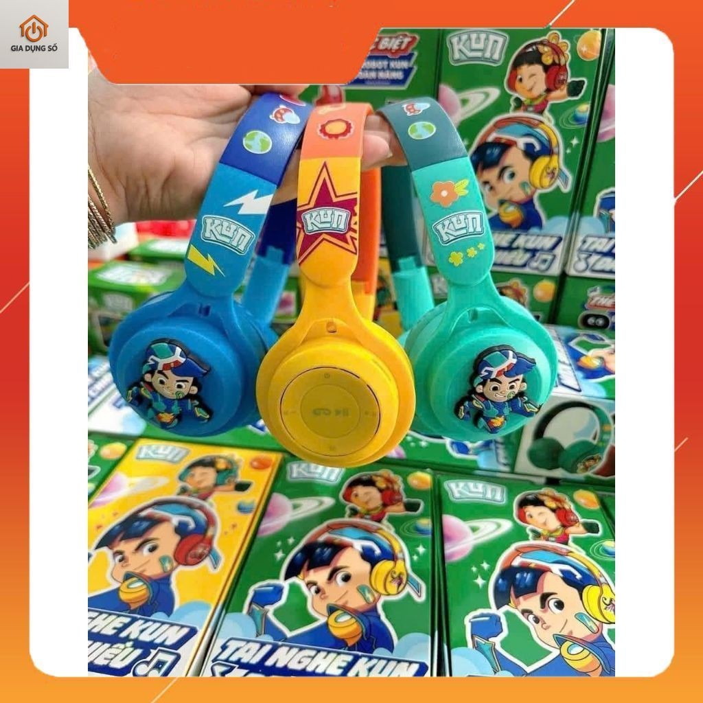 Tai nghe bluetooth Kun đa chiều gập gọn, giá tốt, pin trâu, âm thanh sống động.