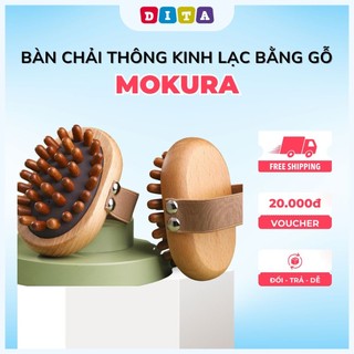 Bàn chải THÔNG KINH LẠC MOKURA BẰNG GỖ massage